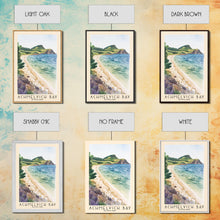 Load image into Gallery viewer, Achmelvich Bay, Scotland Watercolor Print, Vacation Gift, Scotland Wall Art, Beach Painting, Beach Decor, Large Wall Art, Wood Frame Art