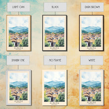 Carregar imagem no visualizador da galeria, Albena, Bulgaria Watercolor Beach Print, Vacation Gift, Bulgaria Wall Art, Framed Canvas Print, Framed Beach Painting