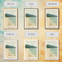 Load image into Gallery viewer, An Bang Beach, Hoi An, Vietnam Watercolor Beach Print, Vacation Gift, Hoi An, Vietnam Wall Art, Framed Canvas Print, Framed Beach Painting