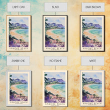 Load image into Gallery viewer, Anaoke Beach, Cook Islands Watercolor Beach Print, Vacation Gift, Cook Islands Wall Art, Beach Painting, Beach Decor, Beach Painting