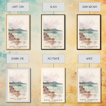 Load image into Gallery viewer, Anse Marron, Seychelles Watercolor Print, Vacation Gift, Seychelles Wall Art, Beach Painting, Beach Decor, Large Wall Art, Wood Frame Art