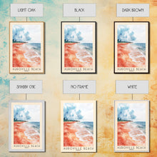 Carregar imagem no visualizador da galeria, Auroville Beach, India Watercolor Beach Print, Vacation Gift, India Wall Art, Framed Canvas Print, Framed Beach Painting