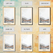 Load image into Gallery viewer, Banje, Croatia Watercolor Print, Vacation Gift, Croatia Wall Art, Beach Painting, Beach Decor, Large Wall Art, Wood Frame Art