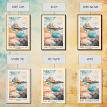 Load image into Gallery viewer, Barú Peninsula-Island, Colombia Watercolor Beach Print, Vacation Gift, Colombia Wall Art, Beach Painting, Beach Decor, Beach Painting