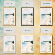 Load image into Gallery viewer, Bathsheba Beach, Barbados Watercolor Print, Vacation Gift, Barbados Wall Art, Beach Painting, Beach Decor, Large Wall Art, Wood Frame Art