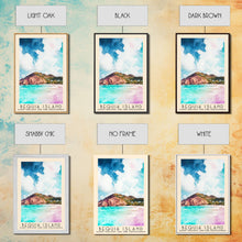 Load image into Gallery viewer, Bequia Island, Saint Vincent and the Grenadines Watercolor Beach Print, Vacation Gift, Saint Vincent and the Grenadines Wall Art, Beach Painting, Beach Decor, Beach Painting