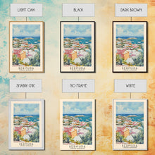 Load image into Gallery viewer, Bermuda, United Kingdom Watercolor Beach Print, Vacation Gift, United Kingdom Wall Art, Framed Canvas Print, Framed Beach Painting