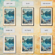 Load image into Gallery viewer, Blue Lagoon, Malasyia Watercolor Beach Print, Vacation Gift, Malasyia Wall Art, Beach Painting, Beach Decor, Beach Painting