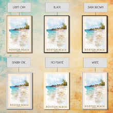 Load image into Gallery viewer, Boston Beach, Jamaica Watercolor Beach Print, Vacation Gift, Jamaica Wall Art, Beach Painting, Beach Decor, Beach Painting
