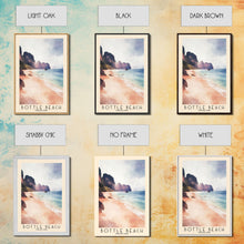 Load image into Gallery viewer, Bottle Beach, Thailand Watercolor Beach Print, Vacation Gift, Thailand Wall Art, Framed Canvas Print, Framed Beach Painting