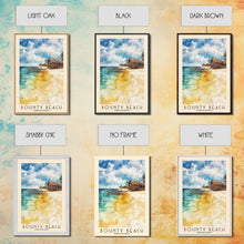 Load image into Gallery viewer, Bounty Beach, Philippines Watercolor Beach Print, Vacation Gift, Philippines Wall Art, Framed Canvas Print, Framed Beach Painting
