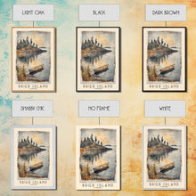 Load image into Gallery viewer, Brier Island, Canada Watercolor Beach Print, Vacation Gift, Canada Wall Art, Framed Canvas Print, Framed Beach Painting