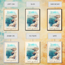 Load image into Gallery viewer, Cabo Blanco, Peru Watercolor Beach Print, Vacation Gift, Peru Wall Art, Beach Painting, Beach Decor, Beach Painting