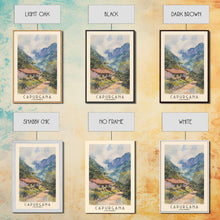 Carregar imagem no visualizador da galeria, Capurgana, Colombia Watercolor Beach Print, Vacation Gift, Colombia Wall Art, Framed Canvas Print, Framed Beach Painting