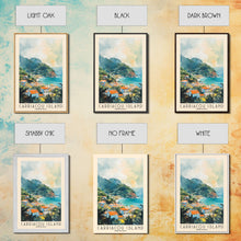 Load image into Gallery viewer, Carriacou Island, Grenada Watercolor Beach Print, Vacation Gift, Grenada Wall Art, Beach Painting, Beach Decor, Beach Painting