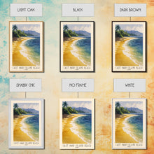 Load image into Gallery viewer, Cast Away Island Beach, Fiji Watercolor Print, Vacation Gift, Fiji Wall Art, Beach Painting, Beach Decor, Large Wall Art, Wood Frame Art