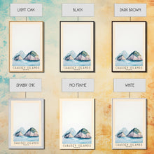 Cargar imagen en el visor de la galería, Chausey Islands, France Watercolor Beach Print, Vacation Gift, France Wall Art, Framed Canvas Print, Framed Beach Painting