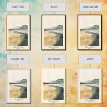 Load image into Gallery viewer, Chicama, Peru Watercolor Beach Print, Vacation Gift, Peru Wall Art, Beach Painting, Beach Decor, Beach Painting