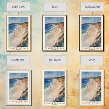 Load image into Gallery viewer, Flaherty Beach, Australia Watercolor Print, Vacation Gift, Australia Wall Art, Beach Painting, Beach Decor, Large Wall Art, Wood Frame Art