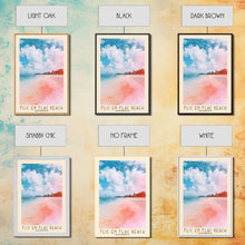 Load image into Gallery viewer, Flic en Flac Beach, Mauritius Watercolor Beach Print, Vacation Gift, Mauritius Wall Art, Beach Painting, Beach Decor, Beach Painting