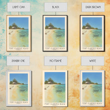 Cargar imagen en el visor de la galería, Fort Clarence Beach, Jamaica Watercolor Beach Print, Vacation Gift, Jamaica Wall Art, Framed Canvas Print, Framed Beach Painting
