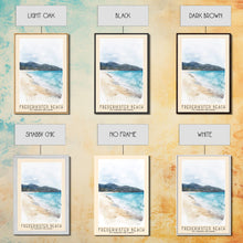 Load image into Gallery viewer, Frederiksted Beach, US Virgin islands Watercolor Beach Print, Vacation Gift, US Virgin islands Wall Art, Beach Painting, Beach Decor, Beach Painting