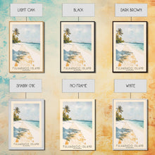 Load image into Gallery viewer, Fulhadhoo Island, Maldives Watercolor Beach Print, Vacation Gift, Maldives Wall Art, Beach Painting, Beach Decor, Beach Painting