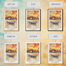 Load image into Gallery viewer, Gili Meno, Indonesia Watercolor Print, Vacation Gift, Indonesia Wall Art, Beach Painting, Beach Decor, Large Wall Art, Wood Frame Art