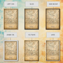 Load image into Gallery viewer, Denver map print poster canvas, Colorado map print poster canvas, Denver city map print poster canvas, framed road map art, office decor