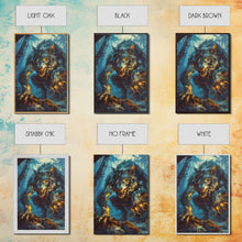 Carregar imagem no visualizador da galeria, Ferocious Werewolf in the Forest - Halloween Wall Decor - Scary Art Print - Werewolf Painting for Halloween - Spooky Home Decor