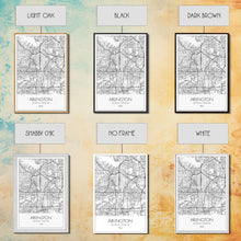 Cargar imagen en el visor de la galería, Arlington Street Map, Texas Map, City Art, Travel Map, Home Office Art, Family Gift, Modern Art, Wall Art, Canvas Print, Canvas Wall Art