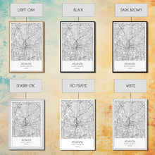 Load image into Gallery viewer, Atlanta Street Map, Georgia Map, City Map Art, Travel Print, Couple Gift, Minimalist Art Print, Wall Art, Canvas Print, Canvas Wall Art