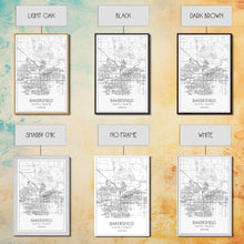 Load image into Gallery viewer, Bakersfield Street Map, California Map, City Wall Art, Home Wall Décor, Wife Gift, Minimalist Art, Wall Art, Canvas Print, Canvas Wall Art