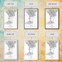 Load image into Gallery viewer, Bali Street Map, Indonesia Map, Asian City Wall Art, Travel Gift, Living Room Art, Minimalist Art, Wall Art, Canvas Print, Canvas Wall Art