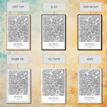 Load image into Gallery viewer, Bangkok Street Map, Thailand Map, City Wall Art, Asia Travel Art, Reception Décor, Modern Art, Wall Art, Canvas Print, Canvas Wall Art