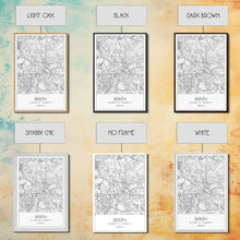 Load image into Gallery viewer, Berlin Street Map, Germany Map, Europe City Map Art, Modern Art, Wall Art, Canvas Print, Canvas Wall Art, Travel Lover Gift, Guest Room Art