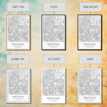 Load image into Gallery viewer, Birmingham Street Map, United Kingdom Map, City Map Art, Modern Art, Wall Art, Canvas Print, Canvas Wall Art, Aviation Gift, Classroom Decor