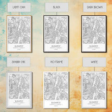Carregar imagem no visualizador da galeria, Budapest Street Map, Hungary Map, City Map Art, Modern Art, Wall Art, Canvas Print, Canvas Wall Art, Bedroom Art, New Home Gift, Travel Art