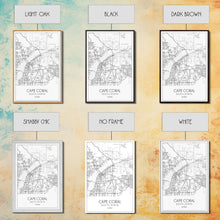 Carregar imagem no visualizador da galeria, Cape Coral Street Map, Florida Map, City Map Art, Modern Art, Wall Art, Canvas Print, Canvas Wall Art, Travel Gifts For Men, Apartment Décor