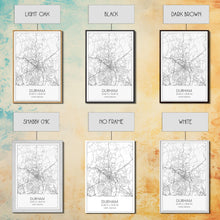 Load image into Gallery viewer, Durham Street Map, North Carolina Map, City Map Art, Minimalist Art, Wall Art, Canvas Print, Traveler Gift, Travel Wall Décor