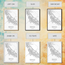 Load image into Gallery viewer, Fremont Street Map, California Map, City Map Art, Minimalist Art, Wall Art, Canvas Print, Travel Lover Gift, Bar Wall Décor, Travel Prints