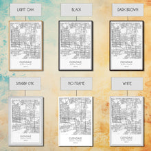 Carregar imagem no visualizador da galeria, Glendale Street Map, Arizona Map, City Map Art, Minimalist Art, Wall Art, Canvas Print, Black And White Map, Above Bed Art, Wanderlust Gift