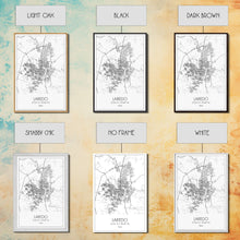 Load image into Gallery viewer, Laredo Street Map, Texas Map, City Map Art, Modern Wall Art, Wall Art, Canvas Print, City Wall Art, Wall Hanging, Gifts For Him, Travel Art