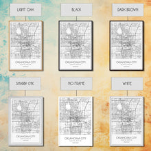 Load image into Gallery viewer, Oklahoma City Street Map, Oklahoma Map, City Map Art, Modern Art, Wall Art, Canvas Print, Bedroom Prints, Anniversary Gift, Travel Wall Art