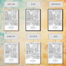 Load image into Gallery viewer, Phoenix Street Map, Arizona Map, City Map Art, Minimalist Art, Wall Art, Canvas Print, Master Bedroom Décor, Gifts For Her, Travel Wall Art