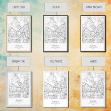 Load image into Gallery viewer, Plano Street Map, Texas Map, City Map Art, Minimalist Art, Wall Art, Canvas Print, Wall Art Prints, Travelling Gift, Living Room Décor