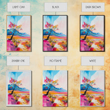 Load image into Gallery viewer, Bright Desert Tree Art - Framed Canvas Print, Southwestern Decor, Colorful Living Room Wall Art, Modern Desert Landscape