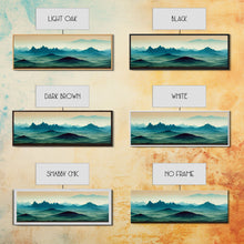 Load image into Gallery viewer, Emerald Green Rolling Hills and Mountains, Landscape Art, Ready To Hang Canvas Print, Framed Wall Art