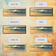 Load image into Gallery viewer, Panoramic Ocean Beach canvas prints Sea landscape Nautical photo Coastal canvas print Sea wave canvas Extra large wall art Ready to hang