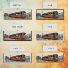 Carregar imagem no visualizador da galeria, Abandoned Orange Train, Graffiti Art, Urban Art Print, Street Art, Wall Decor, Large Canvas Print, Panoramic, Wall Art, Canvas Print
